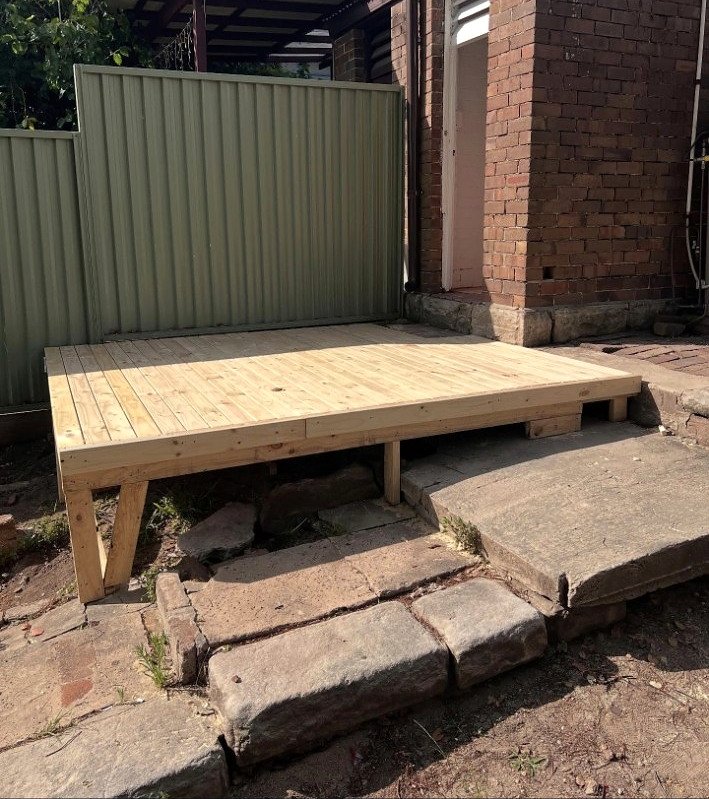 Finished timber deck built by Pristine Care Australia