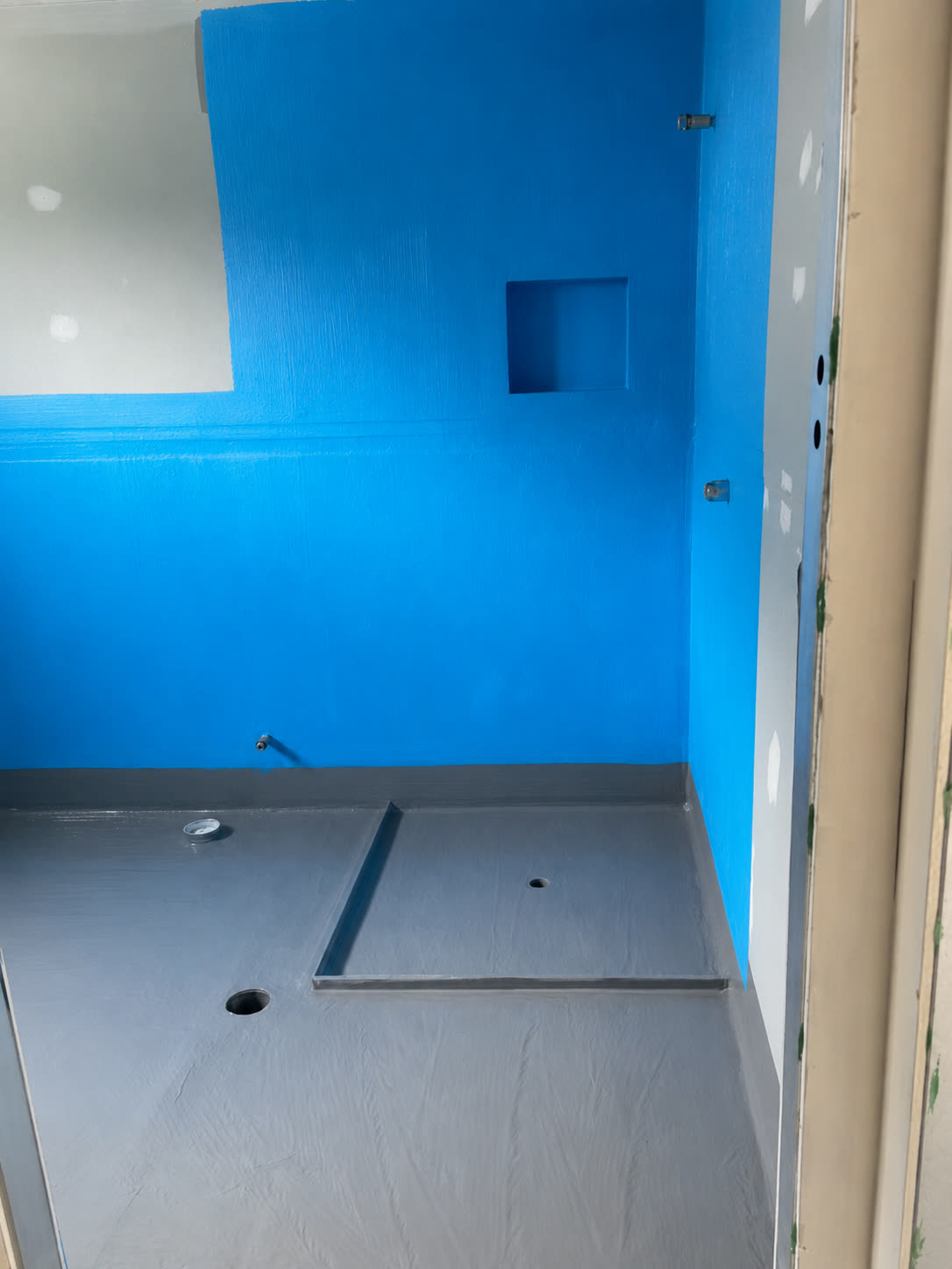 Completed waterproofing membrane, Sydney property