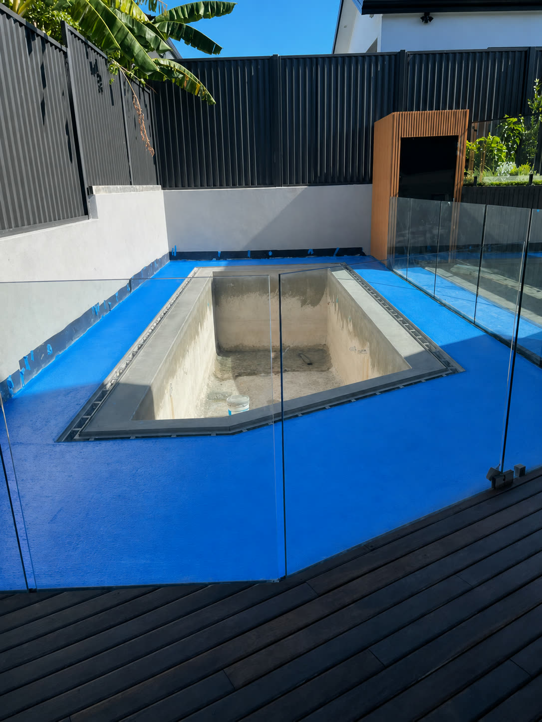Waterproofing work in progress, Sydney property
